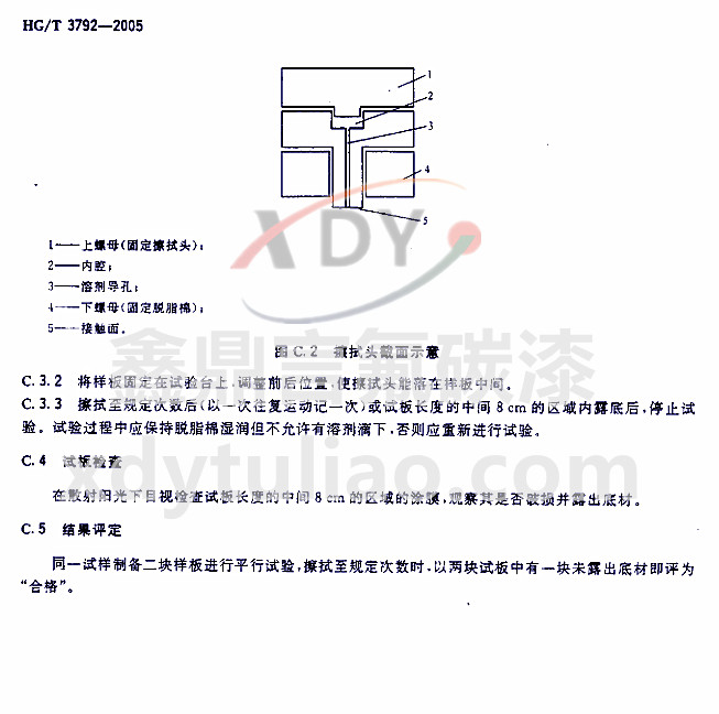 HG/T 3792-2005交聯型氟樹脂涂料-附錄C 耐溶劑擦拭性試驗方法2 HG/T 3792-2005交聯型氟樹脂涂料-附錄C 耐溶劑擦拭性試驗方法2
